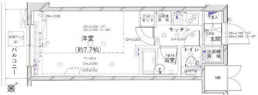 パレステュディオ渋谷イースト 1階 間取り図