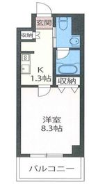 エスティメゾン三軒茶屋2 206 間取り図