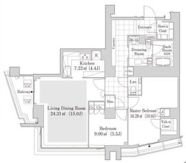 ラ・トゥール渋谷神南 1002 間取り図