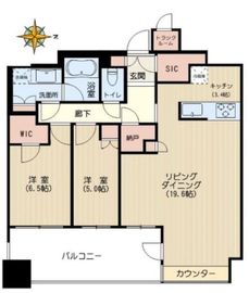 パークコート文京小石川ザ・タワー 23階 間取り図