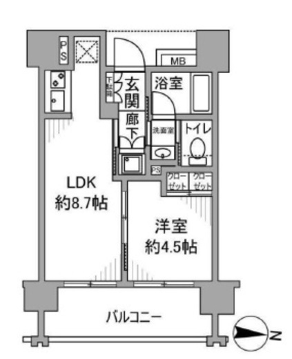 パークホームズ四谷三丁目アーバンレジデンス 9階 間取り図