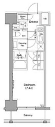 ザ・パークハビオ巣鴨 907 間取り図