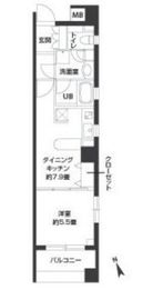 カスタリア新富町4 201 間取り図