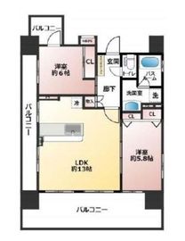 ライオンズマンション西麻布シティ 8階 間取り図