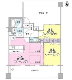 セントスクエア武蔵小杉 3階 間取り図