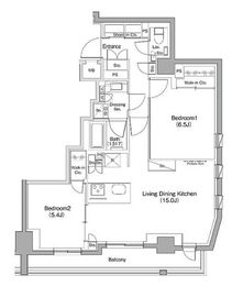 ザ・パークハビオ神泉 514 間取り図