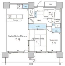 セルリアンホームズ勝どき 1403 間取り図