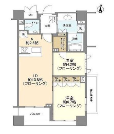 クオリア広尾 2階 間取り図