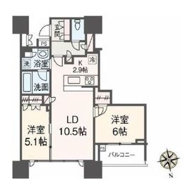 ドゥ・トゥール 34階 間取り図