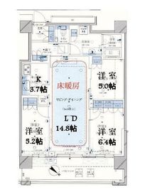 クロスエアタワー 37階 間取り図