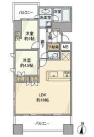 リビオ文京関口シティクロス 4階 間取り図