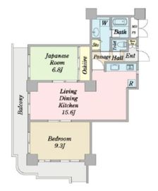 ツインタワーすみとし住吉館 8階 間取り図