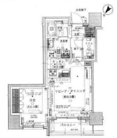 パークホームズ日本橋浜町二丁目ローレルアイ 14階 間取り図