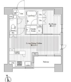 アデニウム東京八丁堀 3階 間取り図