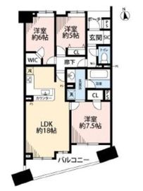 ライオンズスクエア小石川後楽園 3階 間取り図