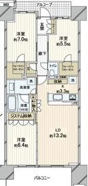 東京スイートレジデンス 6階 間取り図