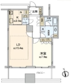 六本木ヒルズレジデンス B棟 25階 間取り図