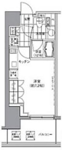 パークハビオ渋谷 1409 間取り図