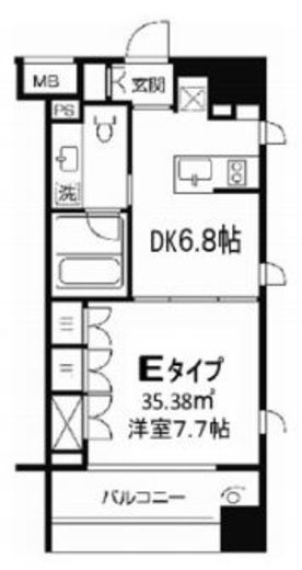 TLRレジデンス両国 305 間取り図