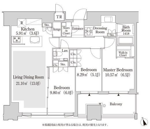 大崎ガーデンレジデンス 1211 間取り図