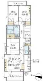 グランヴェール長者丸 3階 間取り図