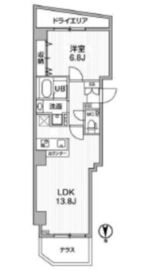 リテラス中目黒 101 間取り図