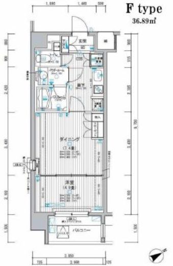 ミリアレジデンス東池袋 603 間取り図