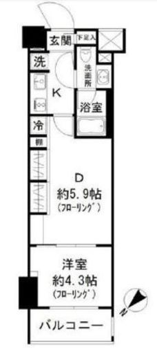 パークリュクス渋谷西原 1階 間取り図