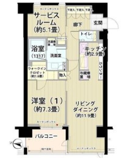 ガーデニエール砧レジデンス 1015 間取り図