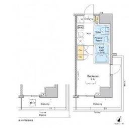 プラウドフラット戸越銀座 201 間取り図