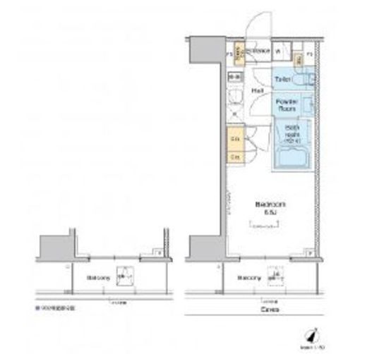 プラウドフラット戸越銀座 202 間取り図