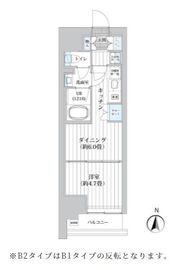 ライオンズフォーシア清澄白河 704 間取り図