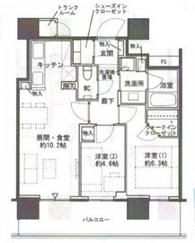パークシティ中央湊ザタワー 22階 間取り図