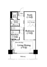 河田町ガーデン 705 間取り図