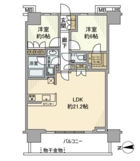 浅草タワー 34階 間取り図