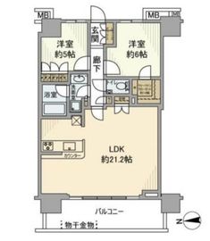 浅草タワー 34階 間取り図