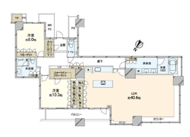 ザ・東京タワーズ シータワー 58階 間取り図