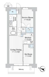 アビティグランデ砧 4階 間取り図