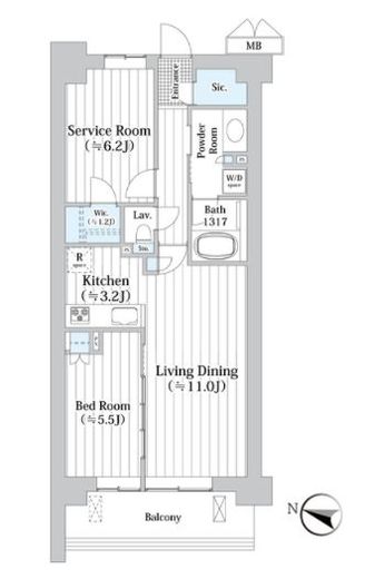 アビティグランデ砧 4階 間取り図
