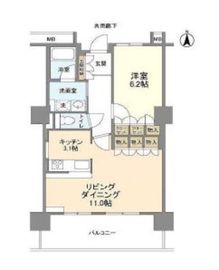 豊洲シエルタワー 20階 間取り図