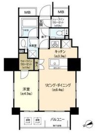 ザ・パークハウスアーバンス御成門 3階 間取り図