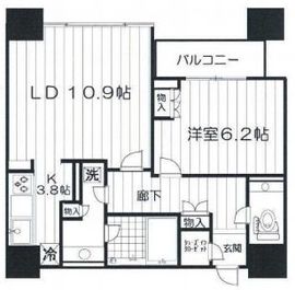 白金タワー 22階 間取り図