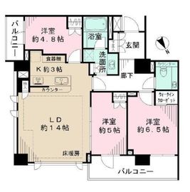 ザ・パークハウス白金 3階 間取り図
