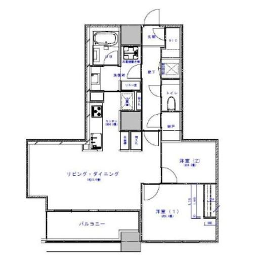 勝どきザ・タワー 46階 間取り図