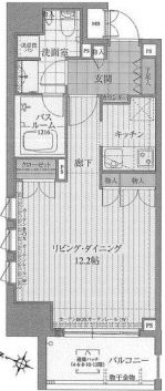 ピュアーレ広尾 13F1 間取り図