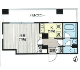 ルボラパン行人坂 407 間取り図