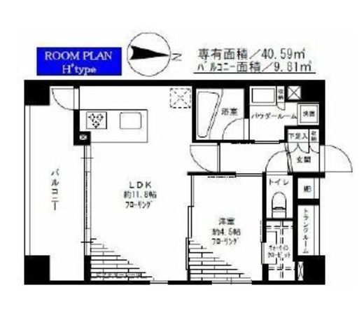 ステージファースト両国アジールコート 502 間取り図