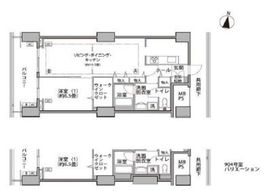 東雲キャナルコートCODAN 16-1104 間取り図