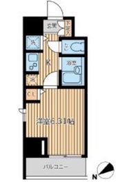 シティスパイア新富町 702 間取り図