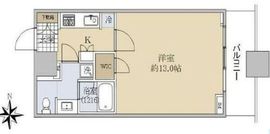 コンシェリア西新宿タワーズウエスト 13階 間取り図